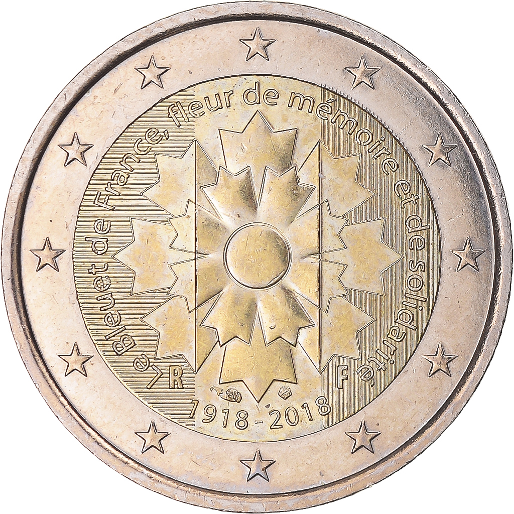 France, 2 Euro, Le Bleuet de France, 2018, Paris, SUP, Bimétallique