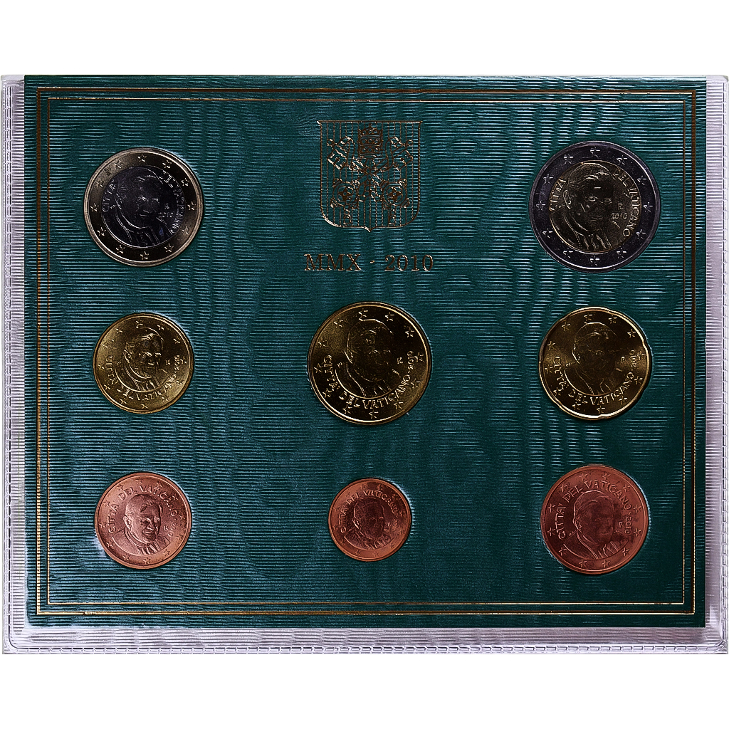 Vatikan, 1 Cent to 2 Euro, 2010, Rome, BU, STGL