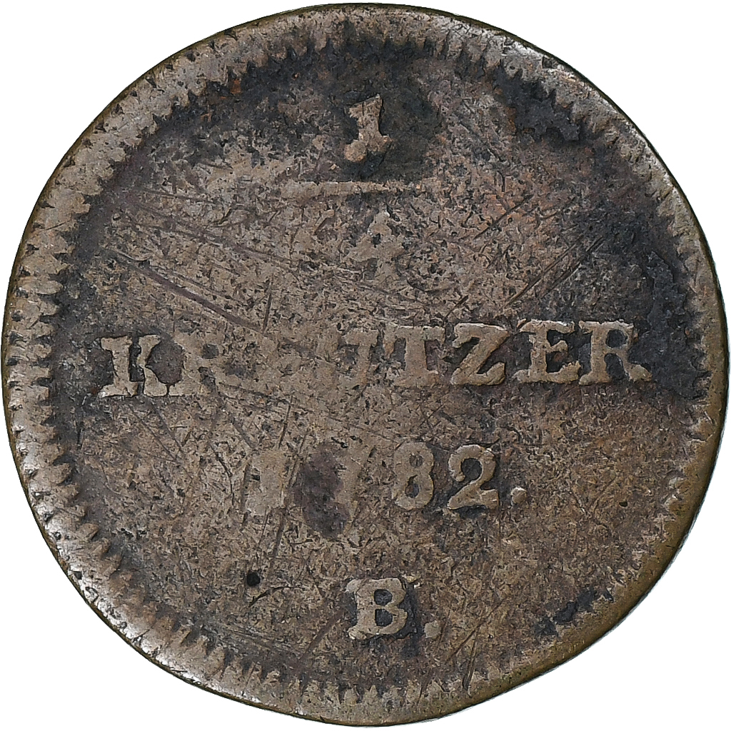 Coin, Austria, Joseph II, 1/4 Kreuzer, 1782, , Copper, KM:2051.1
