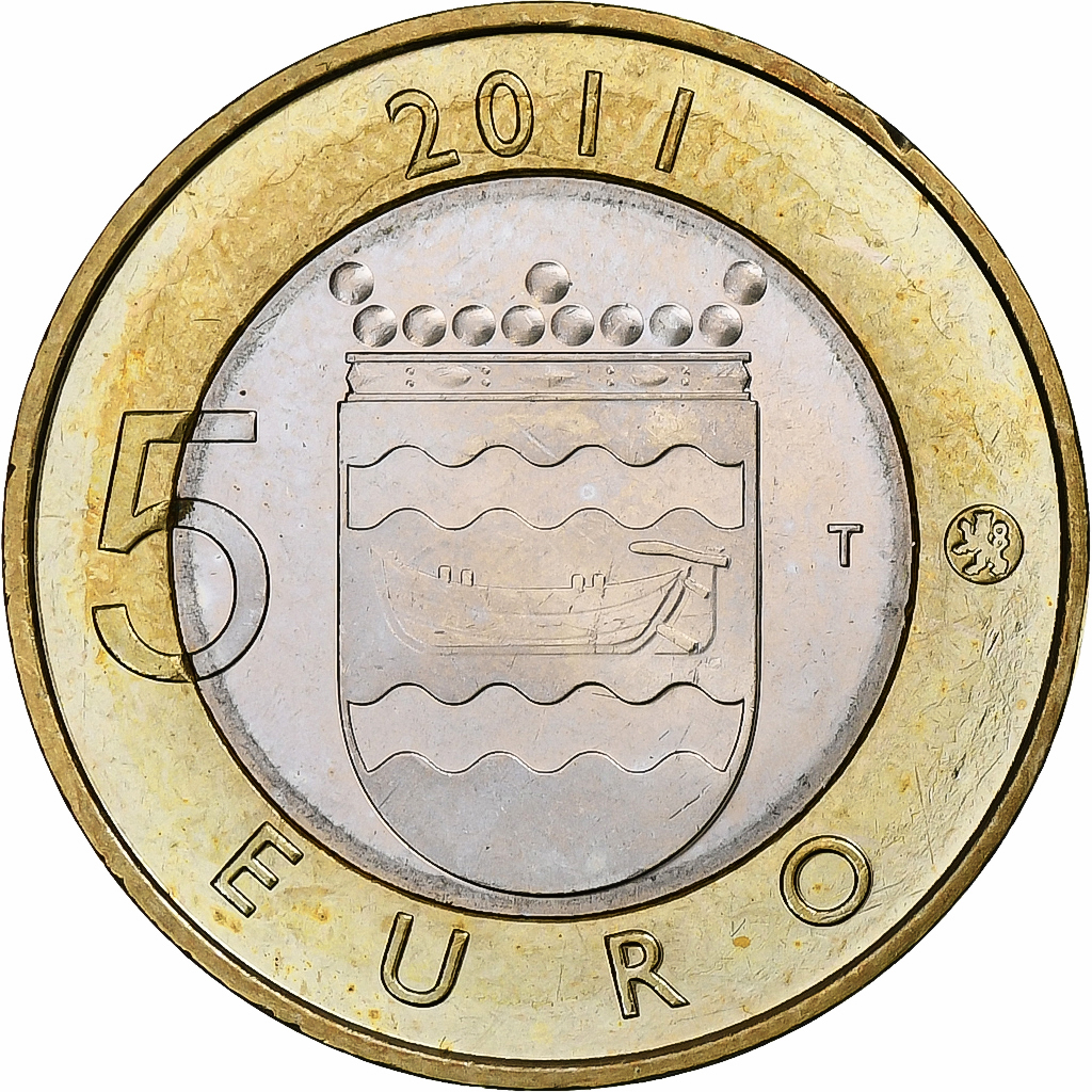 Finnland, 5 Euro, Province de Uusimaa, 2011, Vantaa, VZ, Bi-Metallic, KM:160