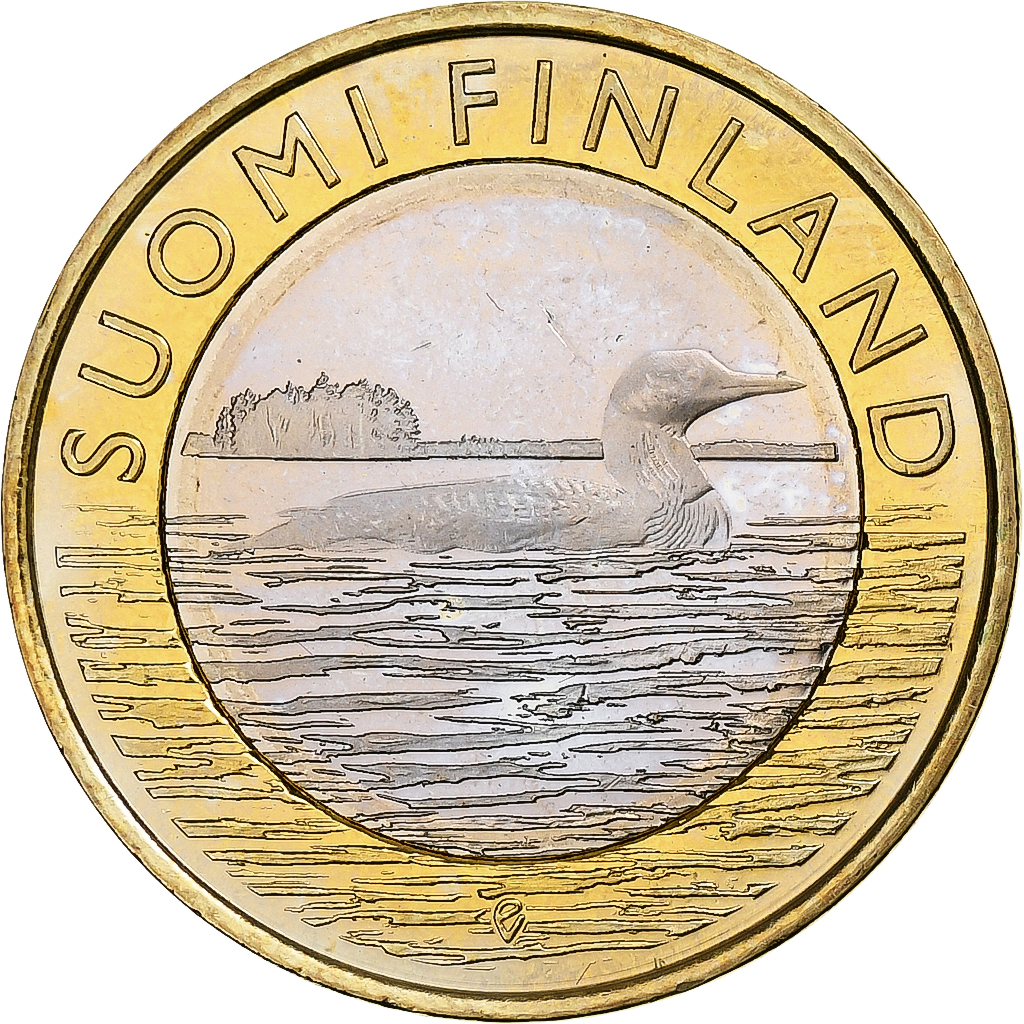 Finnland, 5 Euro, Animals of the Provinces - Savonia, 2014, UNZ+, Bi-Metallic