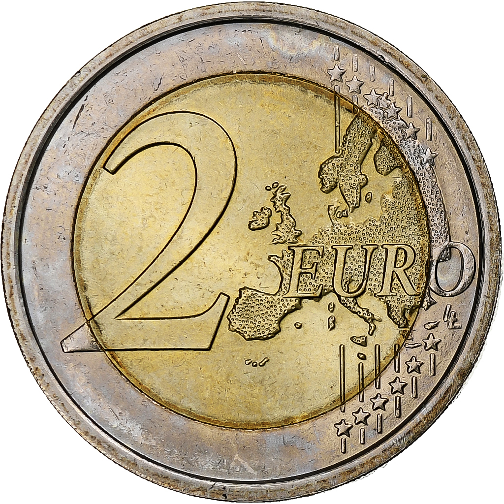 Italy, 2 Euro, European Monetrary Union, 10th Anniversary, 2009, Rome, 