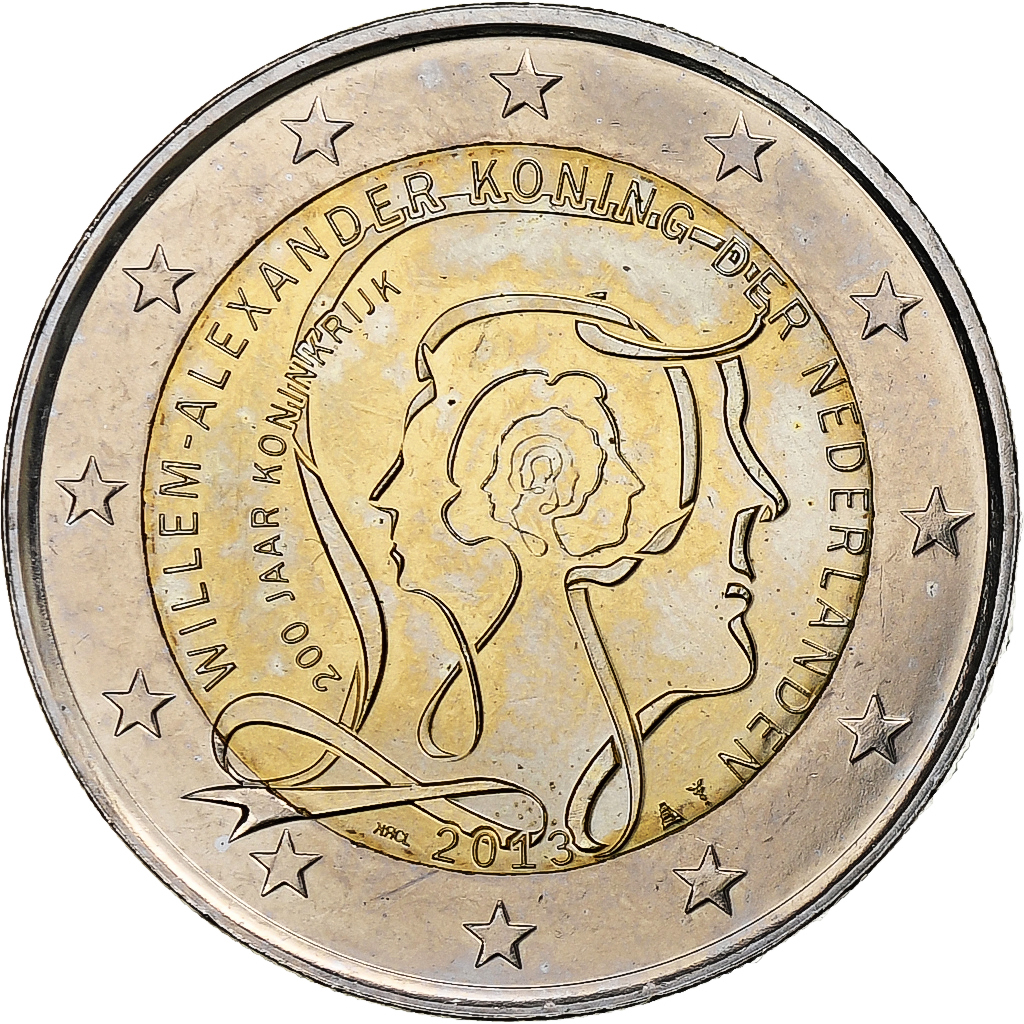 Netherlands, 2 Euro, bicentenaire du Royaume des Pays-Bas, 2013, Utrecht