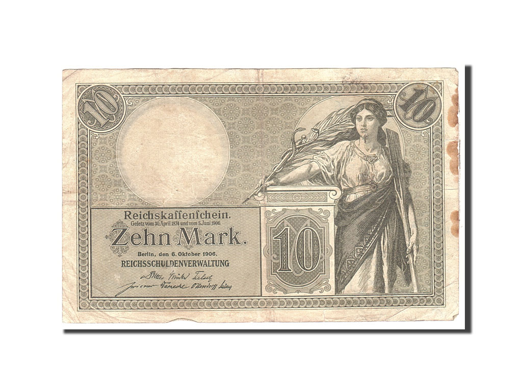 Banknote, Germany, 10 Mark, 1906, 1906-10-06, KM:9b, EF