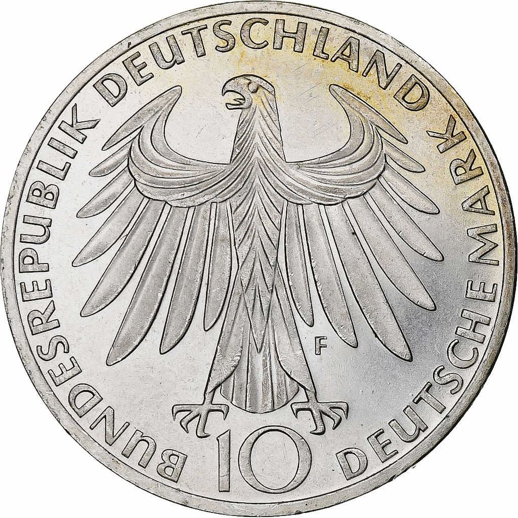 Coin, GERMANY - FEDERAL REPUBLIC, 10 Mark, 1972, Stuttgart, , Silver