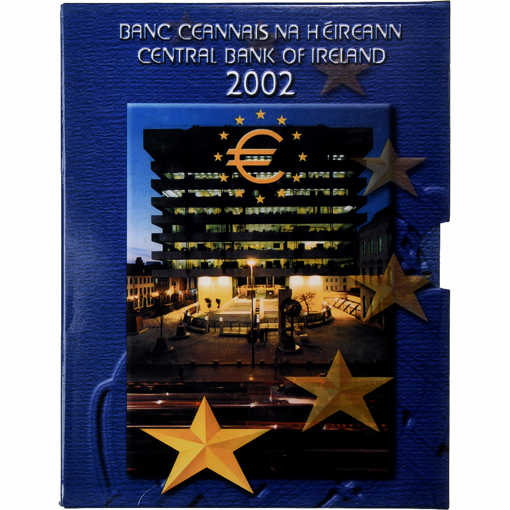 Ireland, 1 Cent to 2 Euro, euro set, 2002, Central Bank of Ireland, STGL
