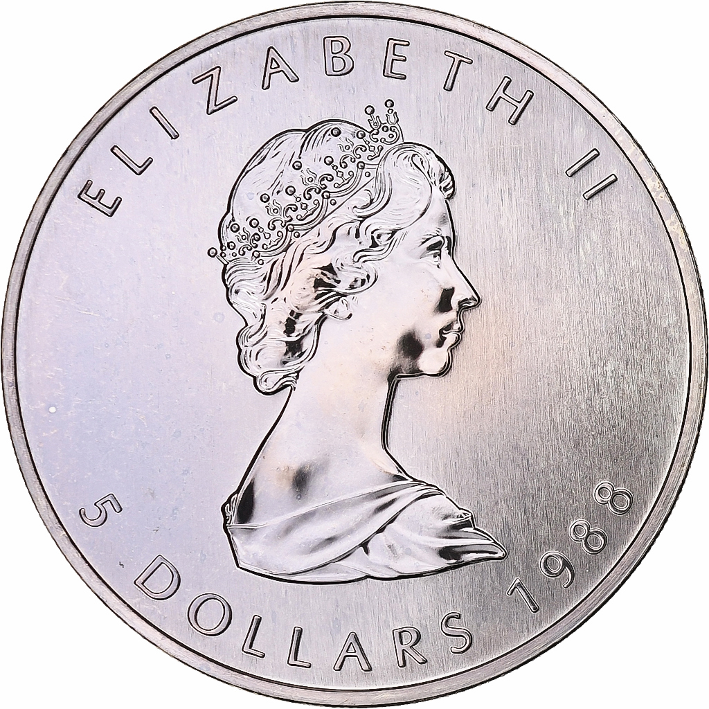 Canada, Elizabeth II, 5 Dollars, 1988, Royal Canadian Mint, Silver, 