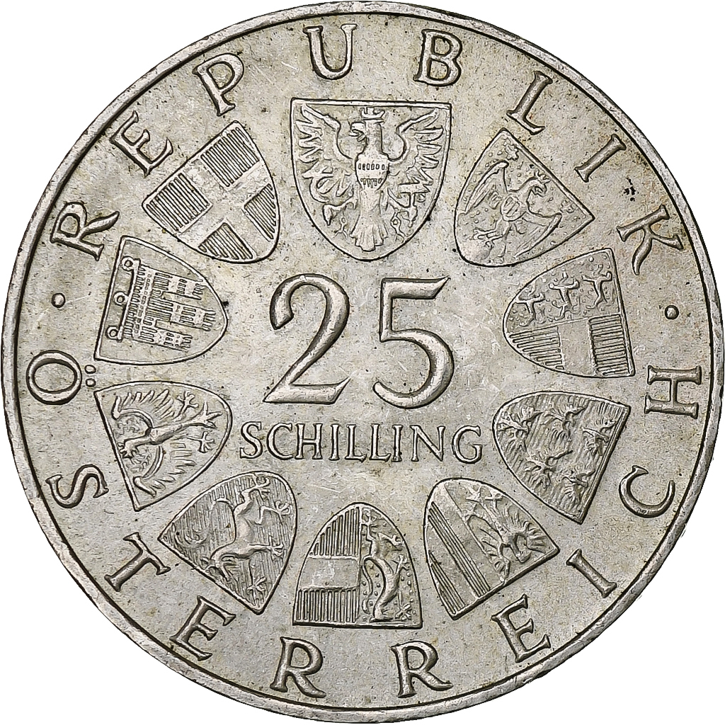 Austria, 25 Schilling, 1969, Silver, , KM:2905