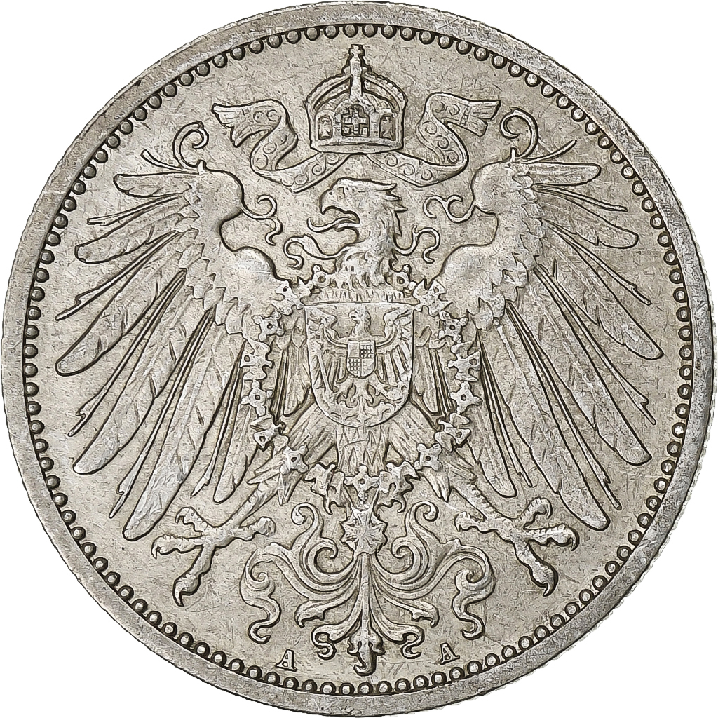 GERMANY - EMPIRE, Wilhelm II, Mark, 1914, Berlin, Silver, , KM:14