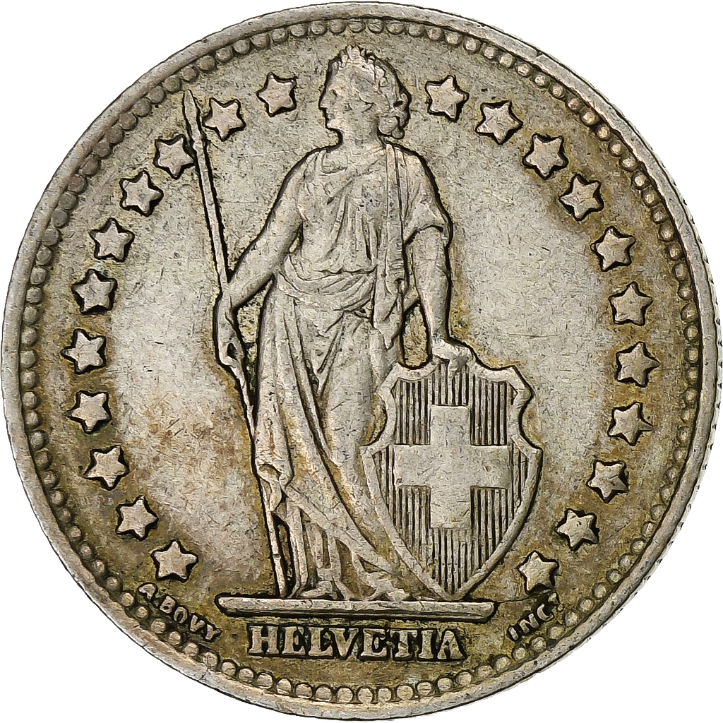 Switzerland, Franc, 1945, Bern, Silver, , KM:24