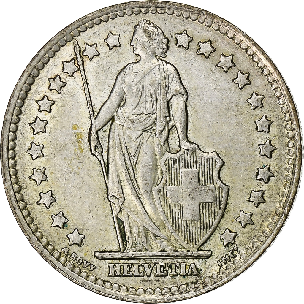 Switzerland, Franc, 1945, Bern, Silver, , KM:24