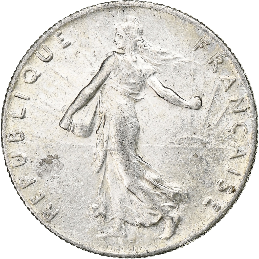 Coin, France, Semeuse, 50 Centimes, 1919, Paris, , Silver, KM:854