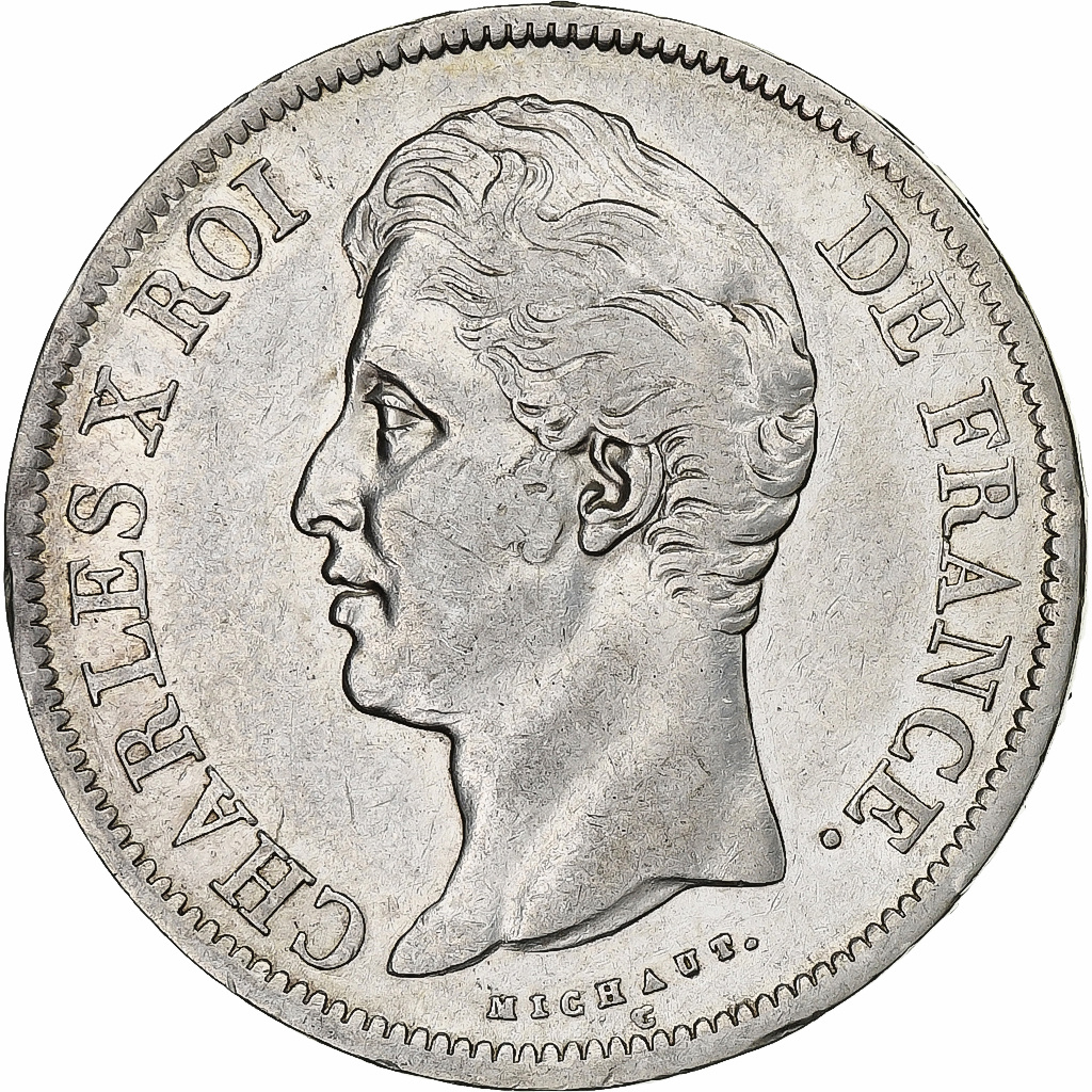 France, 5 Francs, Charles X, 1829, Strasbourg, Silver, , Gadoury:644