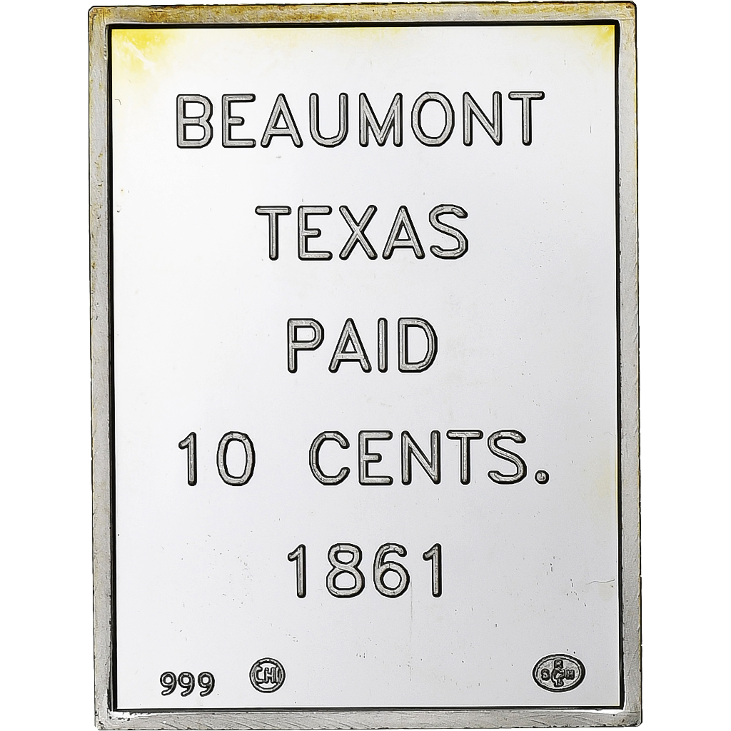 United States of America, Medal, Timbre - 10 cents, 1861, Silver, TEXAS, 