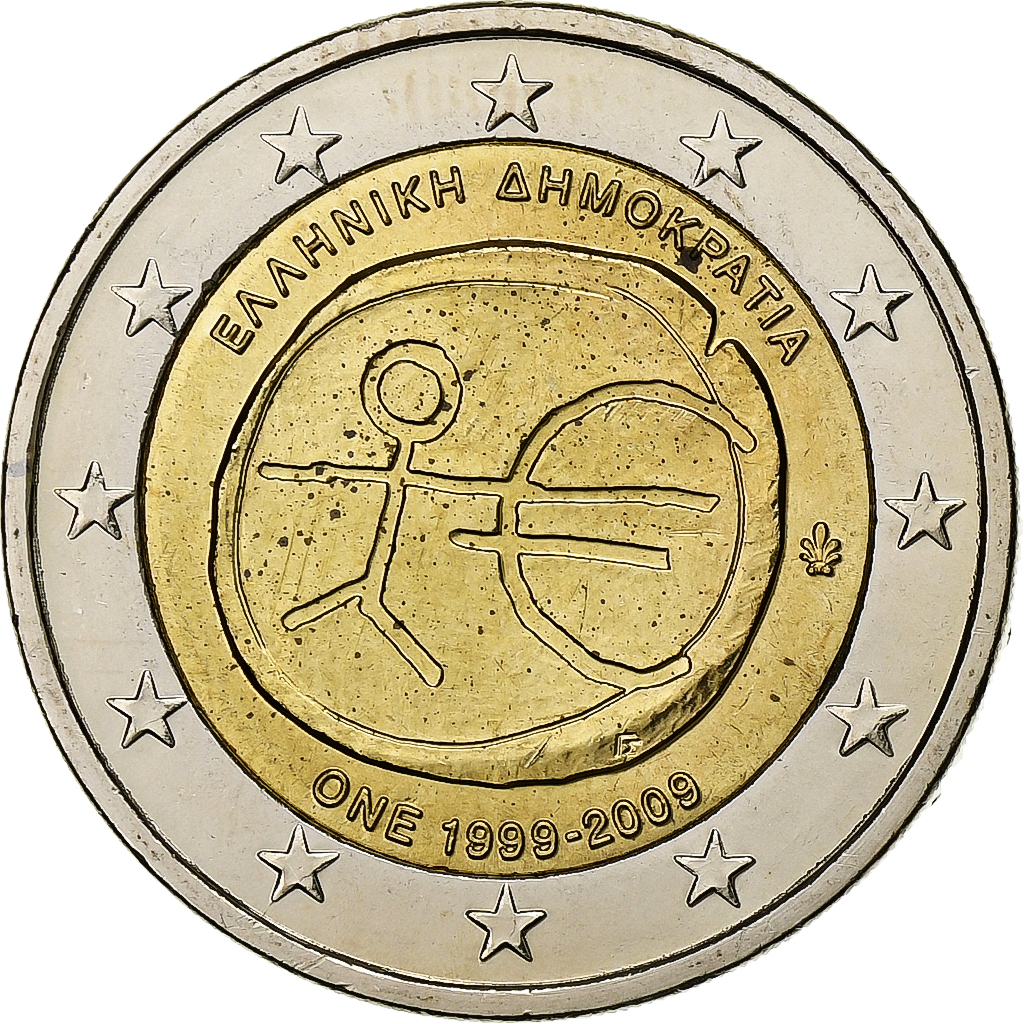 Greece, 2 Euro, EMU, 2009, Athens, , Bi-Metallic, KM:227