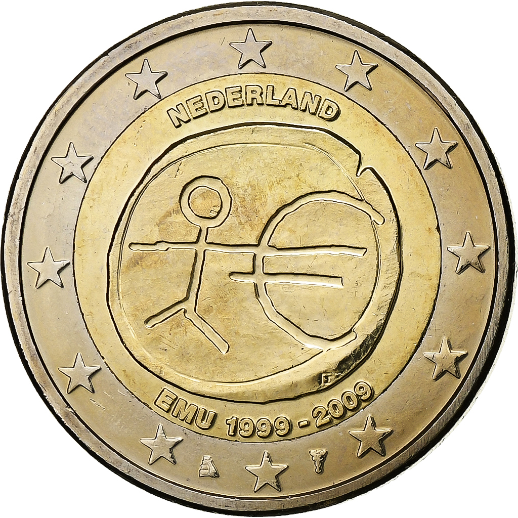 Niederlande, Beatrix, 2 Euro, 2009, Bi-Metallic, VZ, KM:281