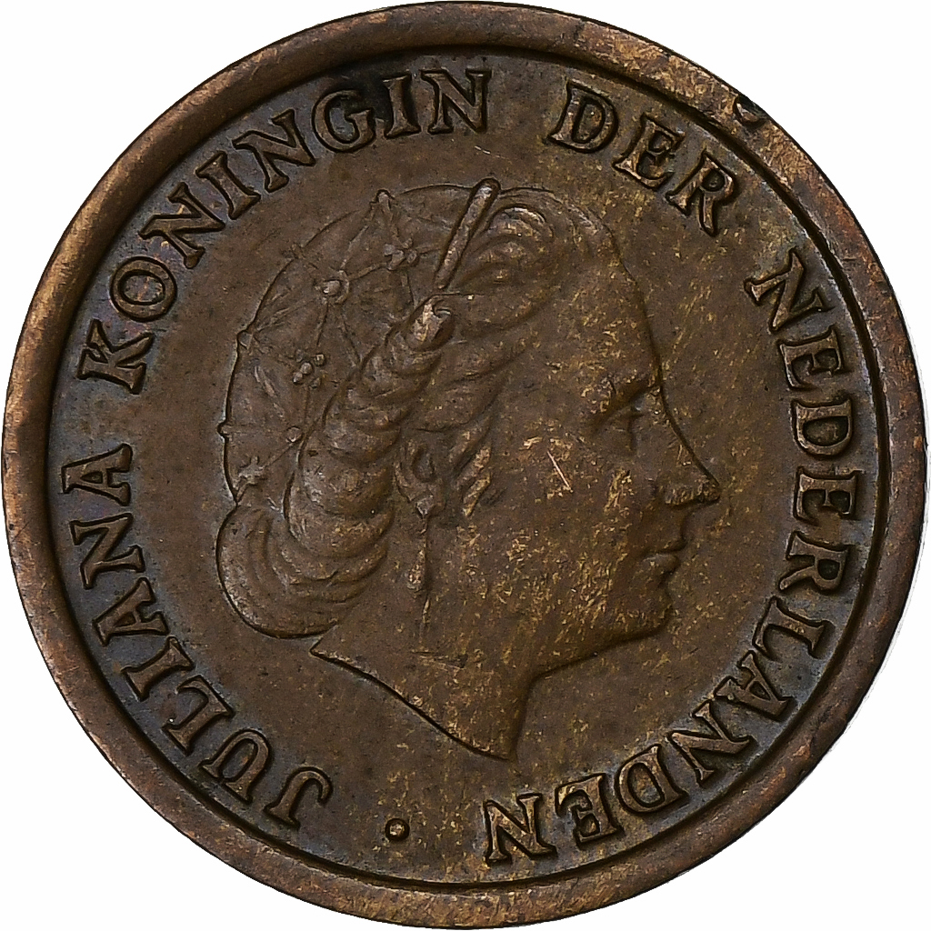 Netherlands, Juliana, Cent, 1957, Bronze, , KM:180