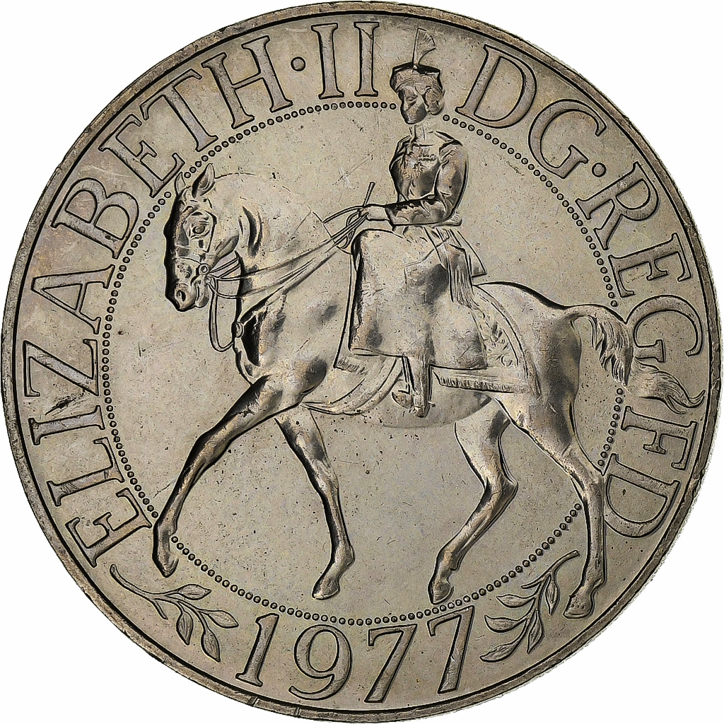 Great Britain, Elizabeth II, 25 New Pence, 1977, Copper-nickel, 