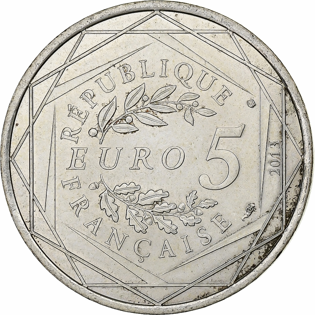 France, 5 Euro, Egalité, 2013, Paris, Silver, 