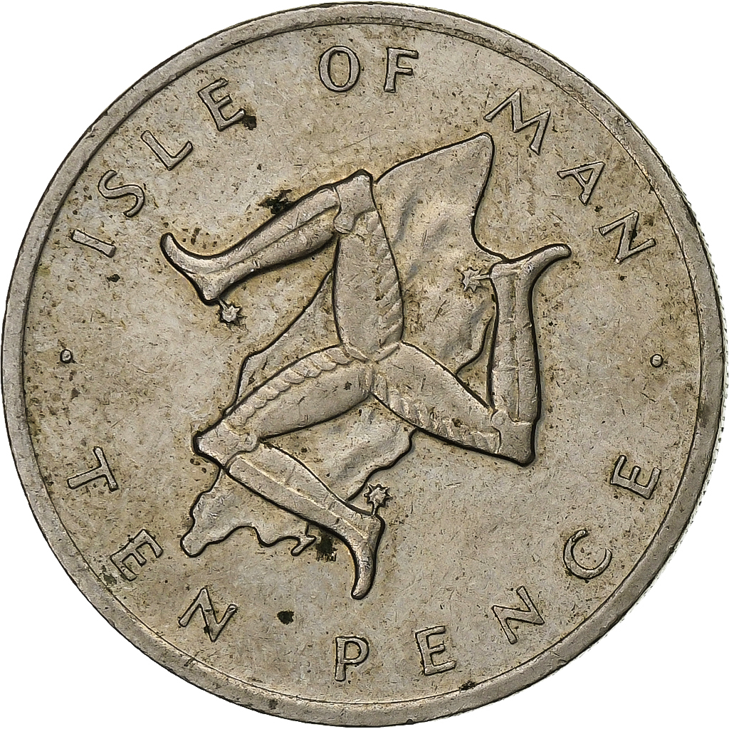 Isle of Man, Elizabeth II, 10 Pence, 1976, Pobjoy Mint, Copper-nickel