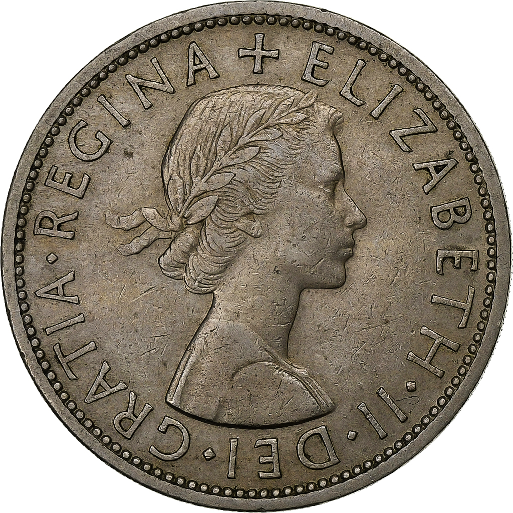 Great Britain, Elizabeth II, 1/2 Crown, 1957, Copper-nickel, , KM:907