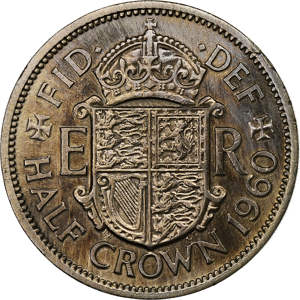 Great Britain, Elizabeth II, 1/2 Crown, 1960, Copper-nickel, , KM:907