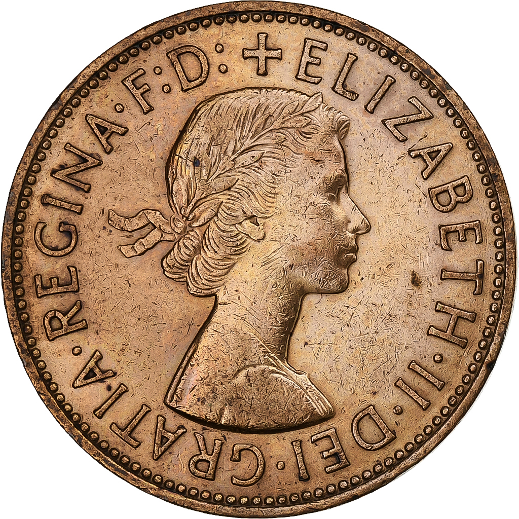 Great Britain, Elizabeth II, Penny, 1965, Bronze, , KM:897