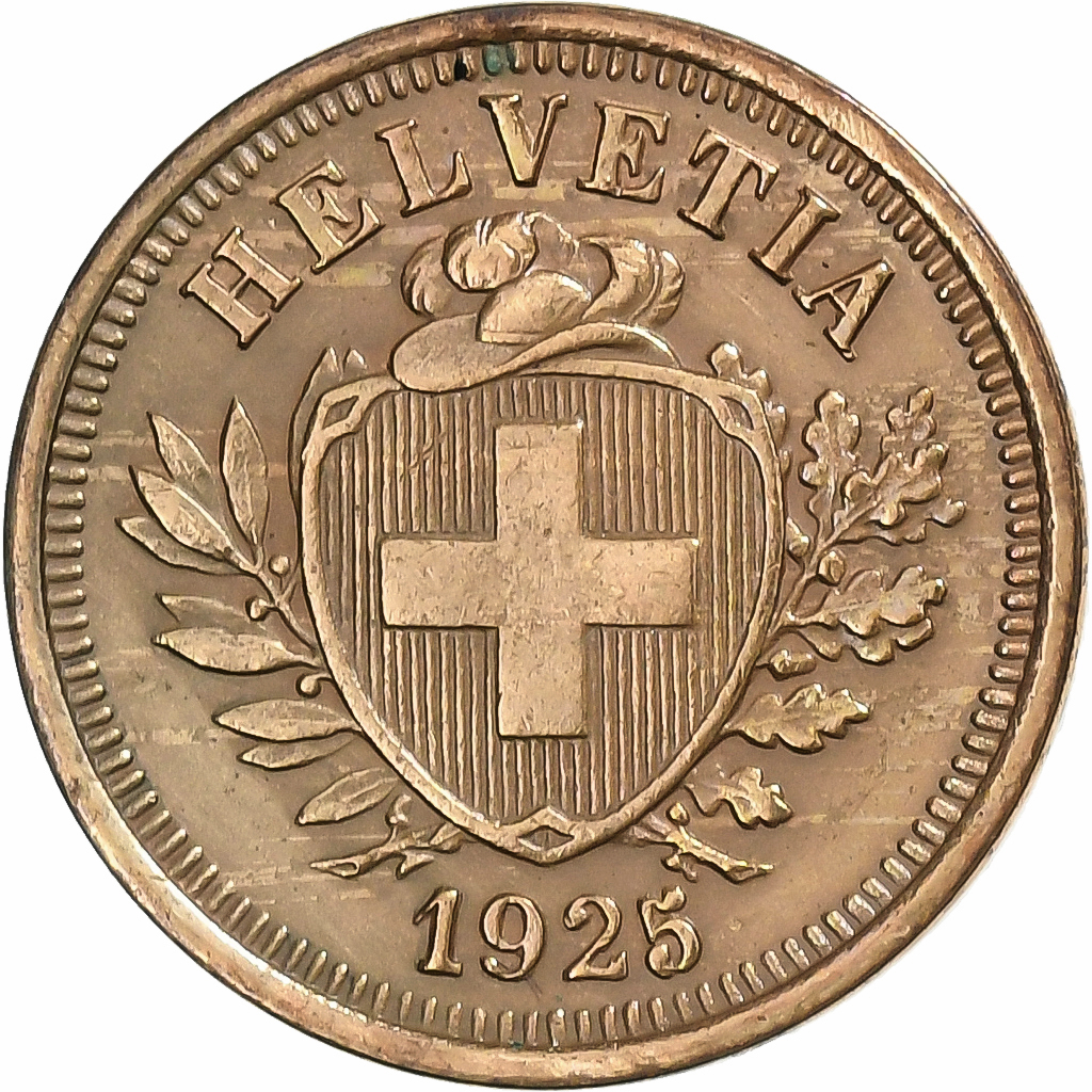 Switzerland, Rappen, 1925, Bern, Bronze, , KM:3.2