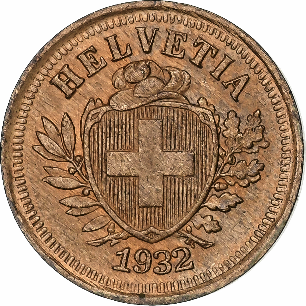 Switzerland, Rappen, 1932, Bern, Bronze, , KM:3.2