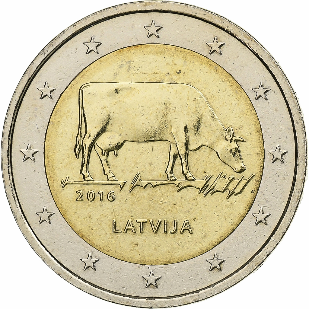 Latvia, 2 Euro, 2016, Bi-Metallic, VZ, KM:New