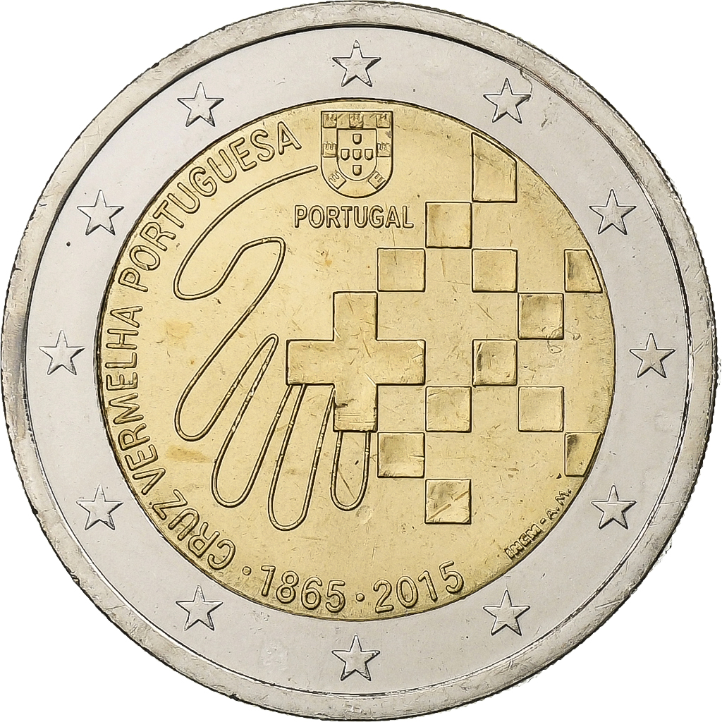 Portugal, 2 Euro, 2015, Lisbon, Bi-Metallic, UNZ
