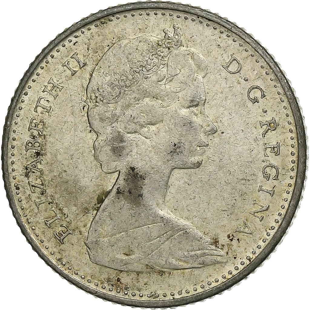 Canada, Elizabeth II, 10 Cents, 1968, Royal Canadian Mint, Silver, 