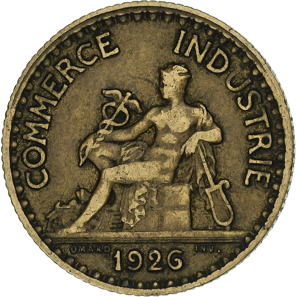 France, Franc, 1926, Bronze-Aluminum, 