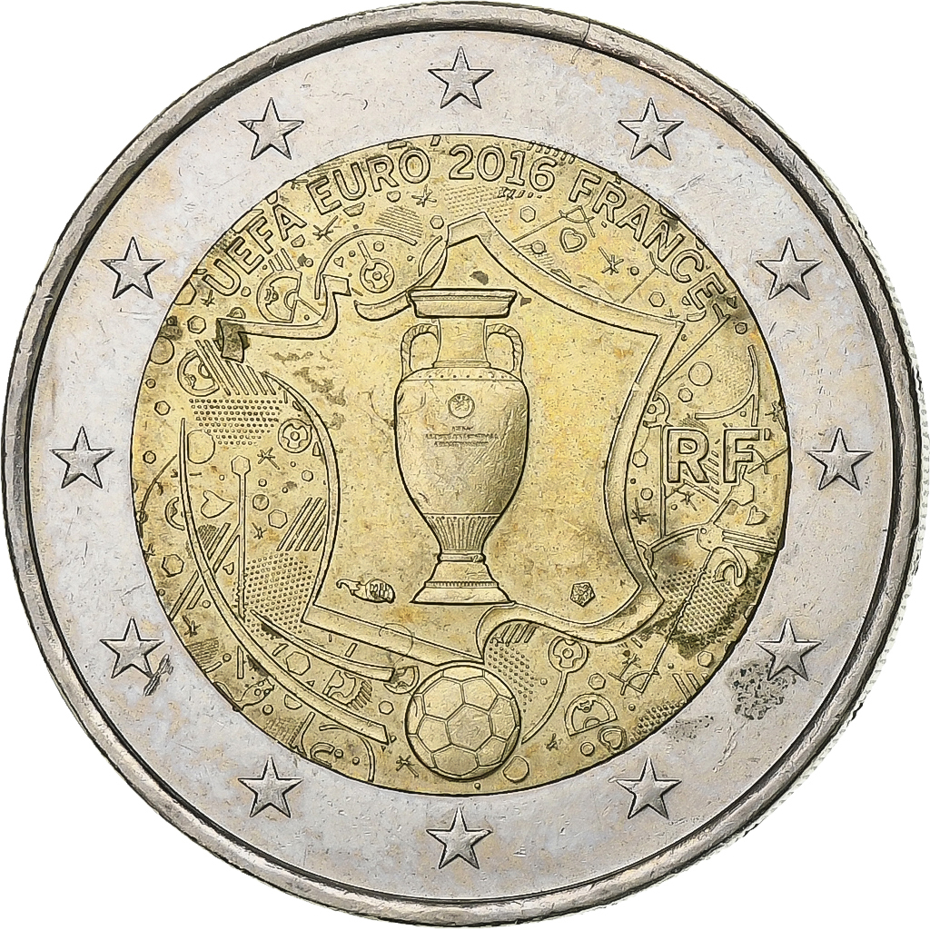 France, 2 Euro, 2016, Paris, Bi-Metallic, AU(50-53)