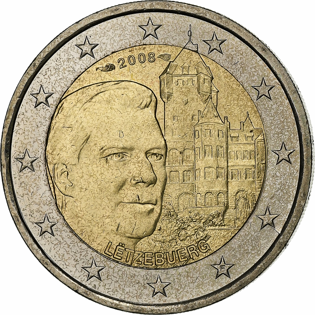 Luxembourg, Henri, 2 Euro, 2008, Paris, Bimétallique, SUP+, KM:96