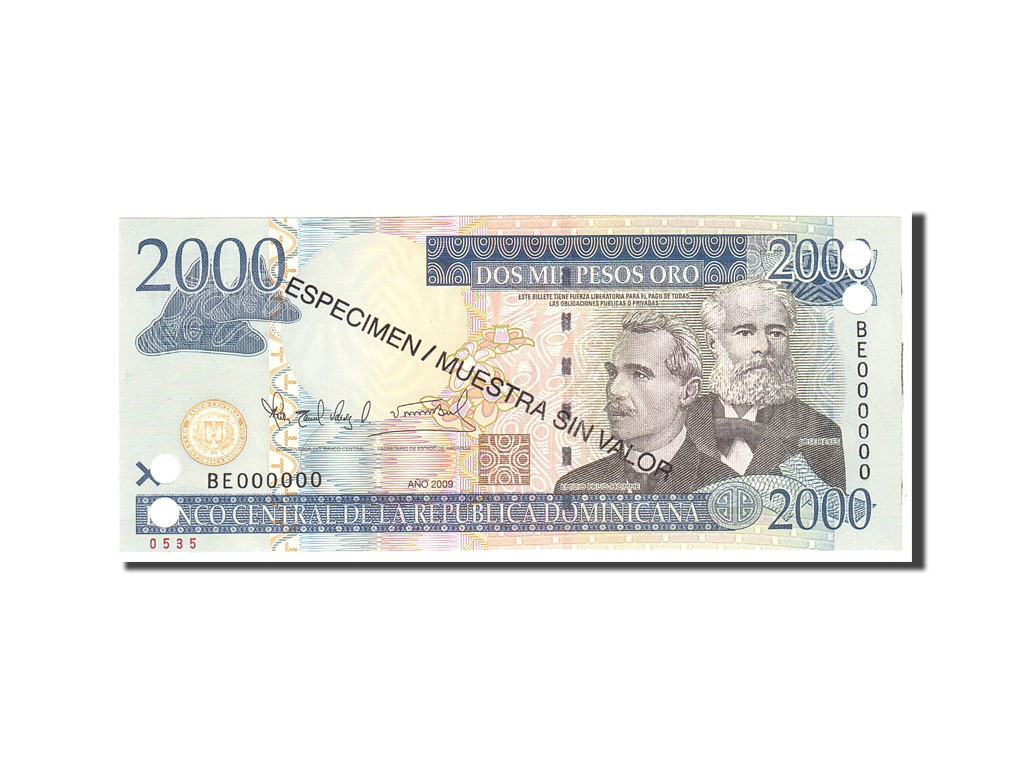 Banknote, Dominican Republic, 2000 Pesos Oro, 2009, Undated, KM:181s2