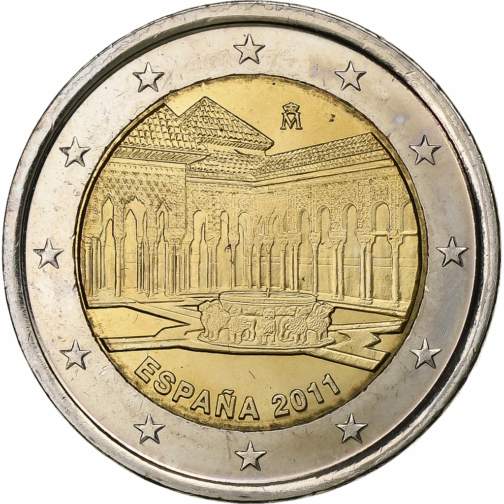 Spain, Juan Carlos I, 2 Euro, 2011, Madrid, Bi-Metallic, MS, KM:1184