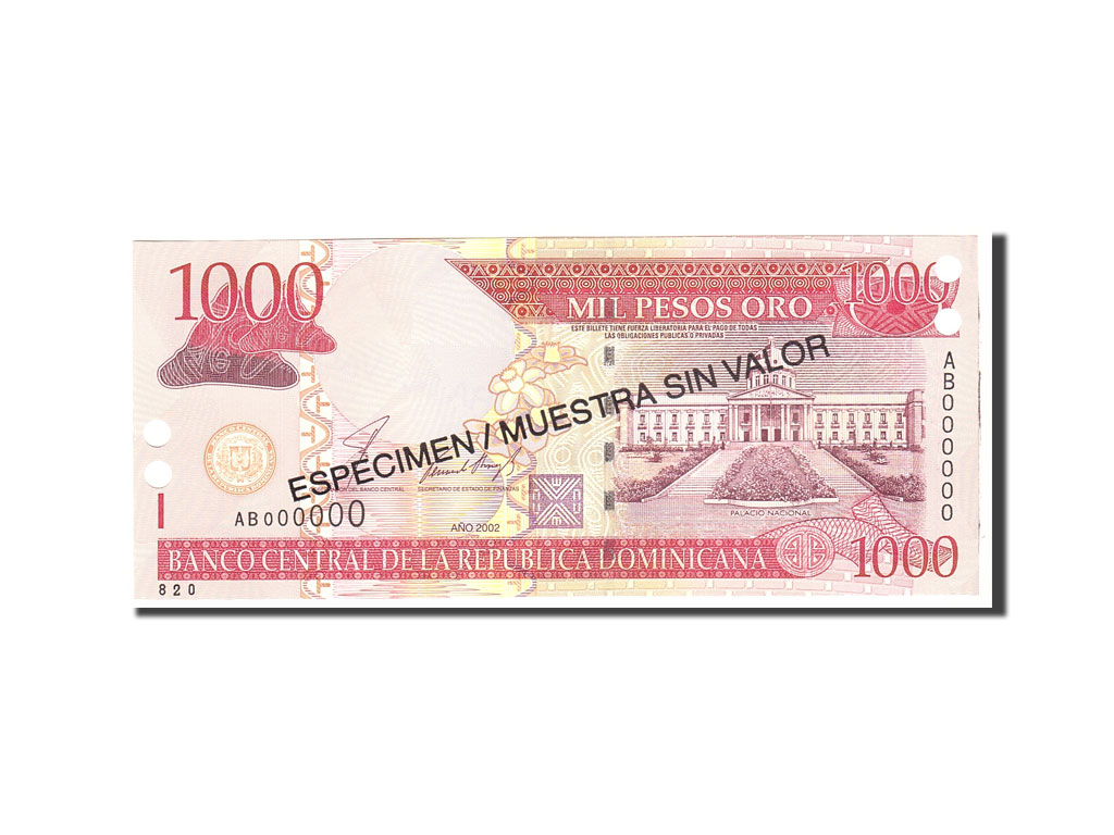 Banknote, Dominican Republic, 1000 Pesos Oro, 2002, Undated, KM:173s1