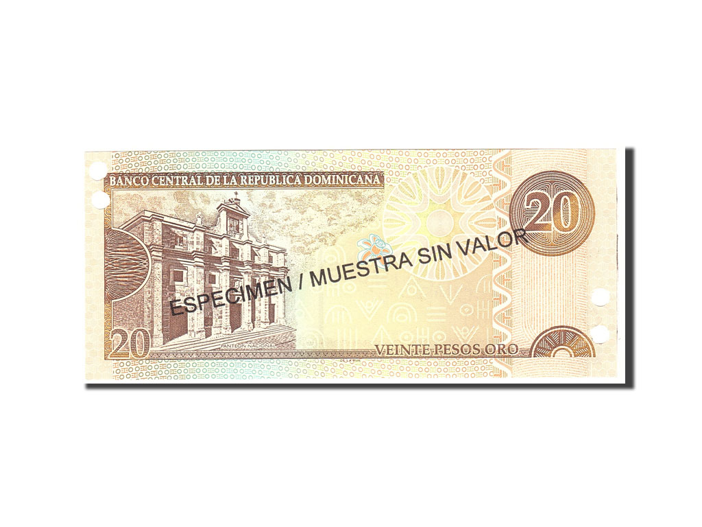 Banknote, Dominican Republic, 20 Pesos Oro, 2002, Undated, KM:169s2, UNC(65-70)