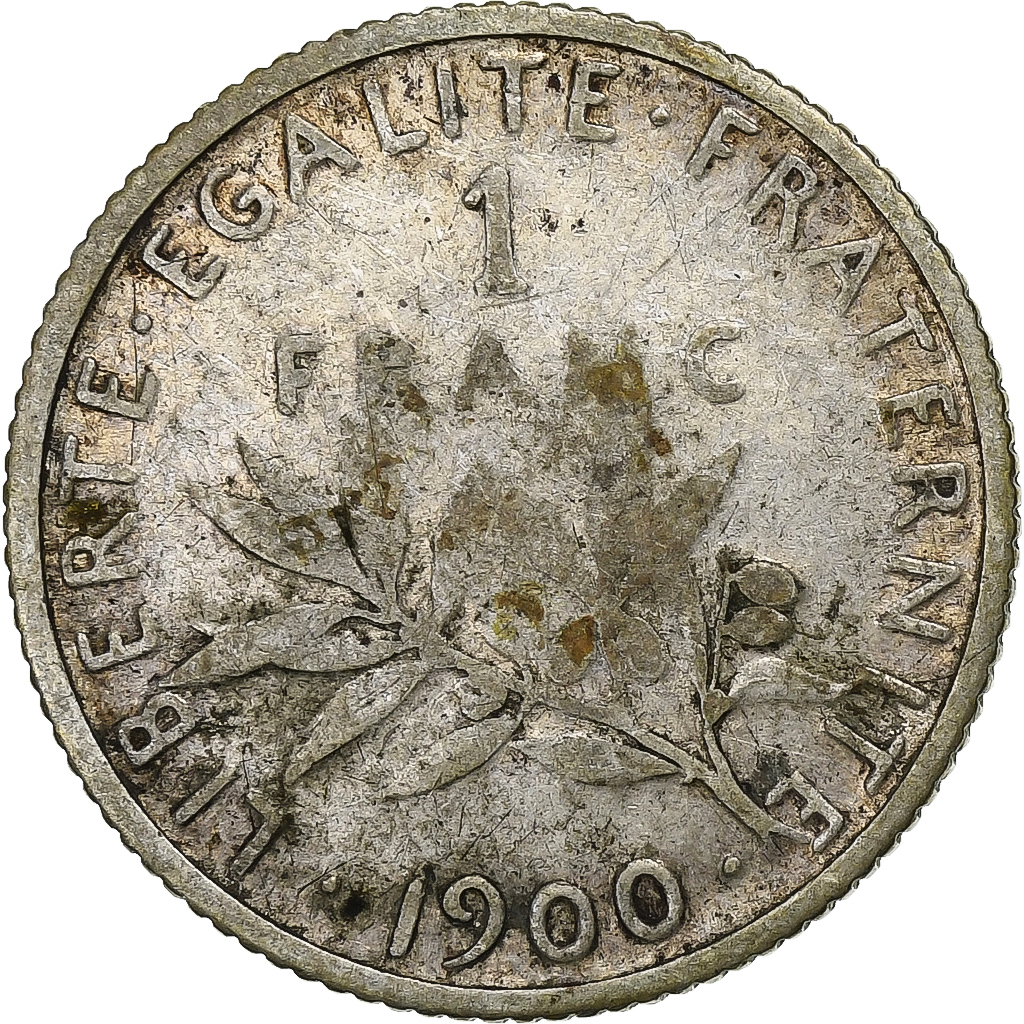 France, Franc, Semeuse, 1900, Paris, Silver, VF, Gadoury:467, KM:844.1