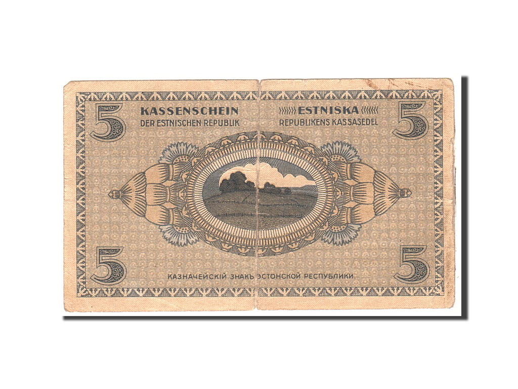 Banknote, Estonia, 5 Marka, 1919, Undated, KM:45a, VF(30-35)