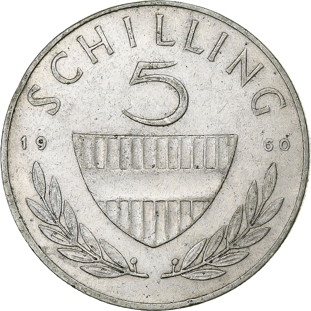 Austria, 5 Schilling, 1960, Silver, , KM:2889