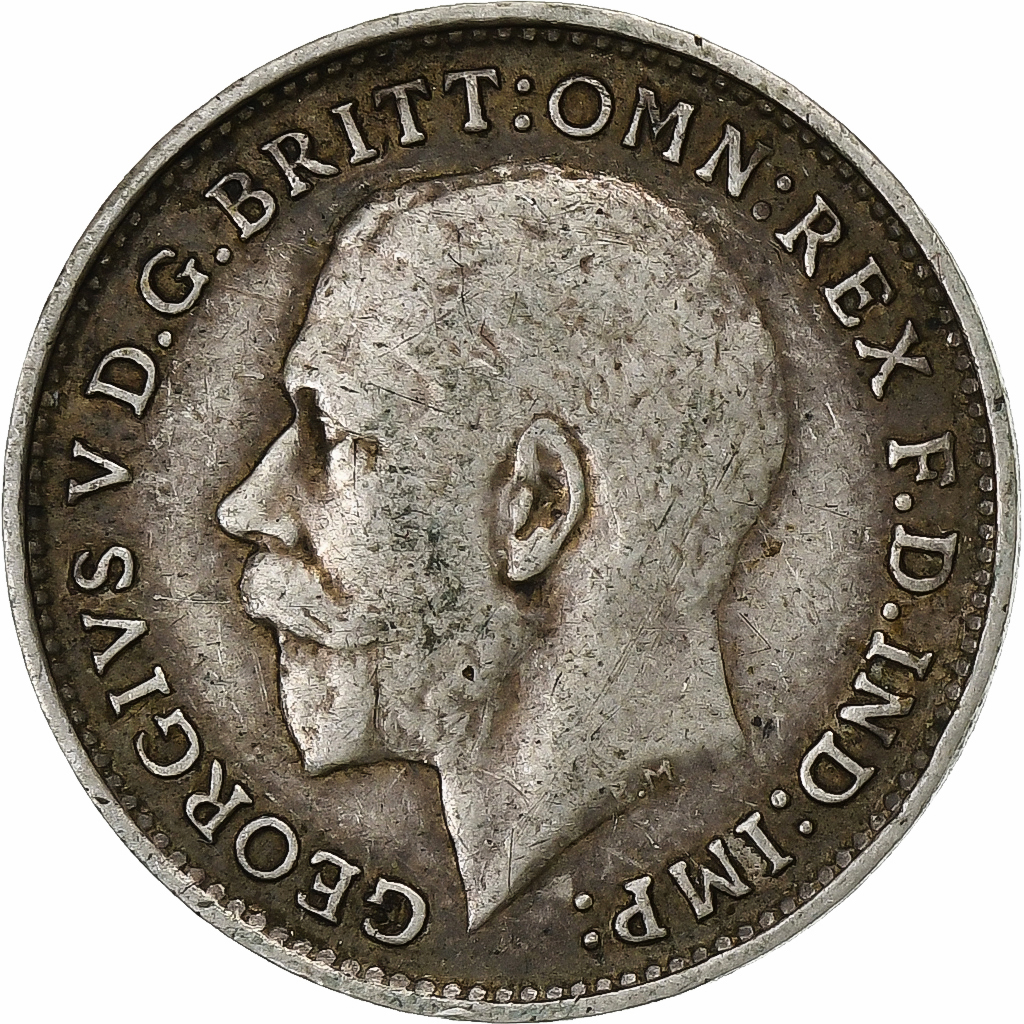 Great Britain, George V, 3 Pence, 1914, Silver, , KM:813