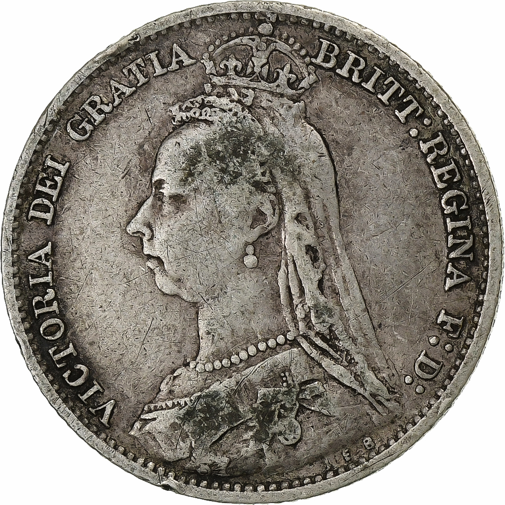 Great Britain, Victoria, 6 Pence, 1892, Silver, , KM:760