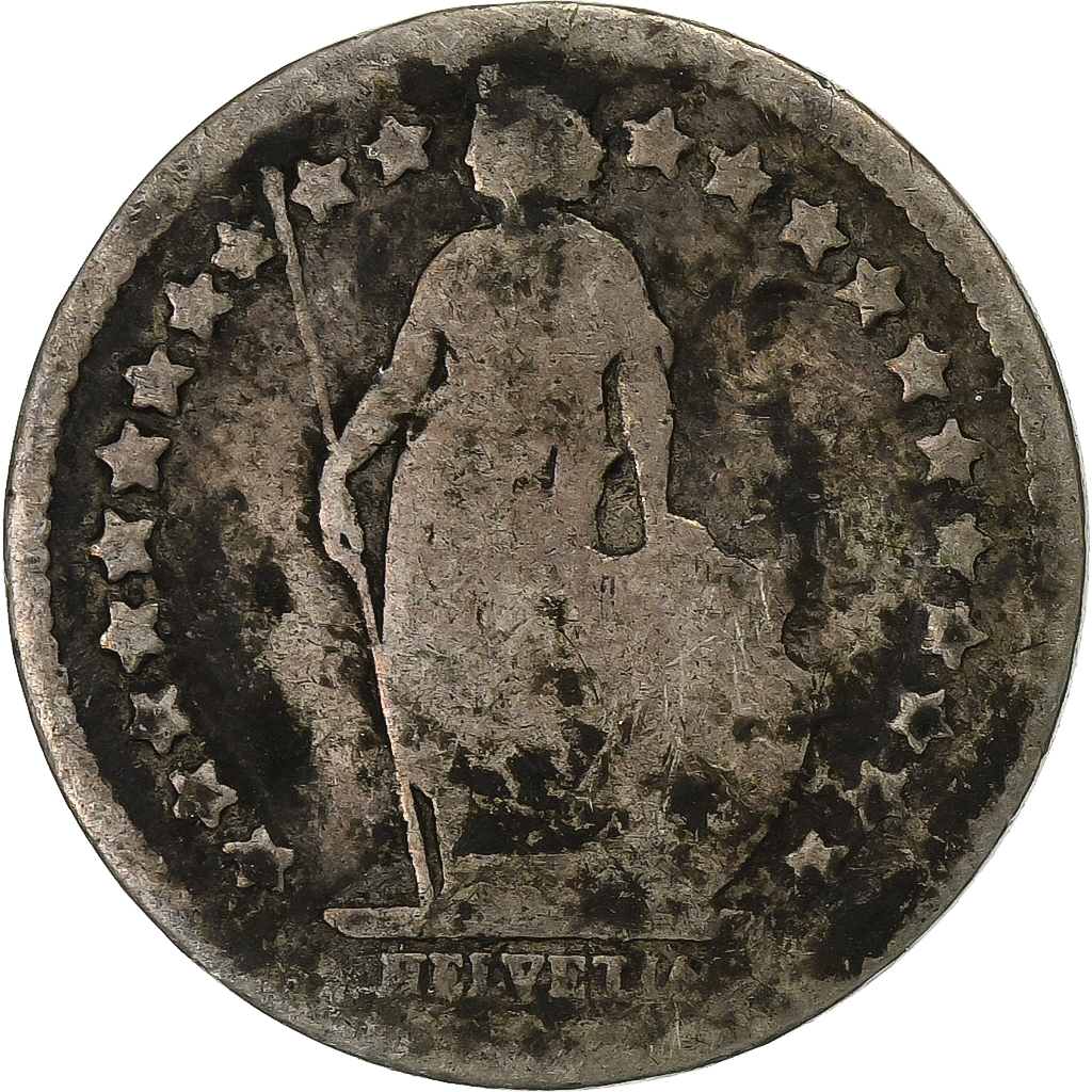 Coin, Switzerland, 1/2 Franc, 1881, Bern, , Silver, KM:23