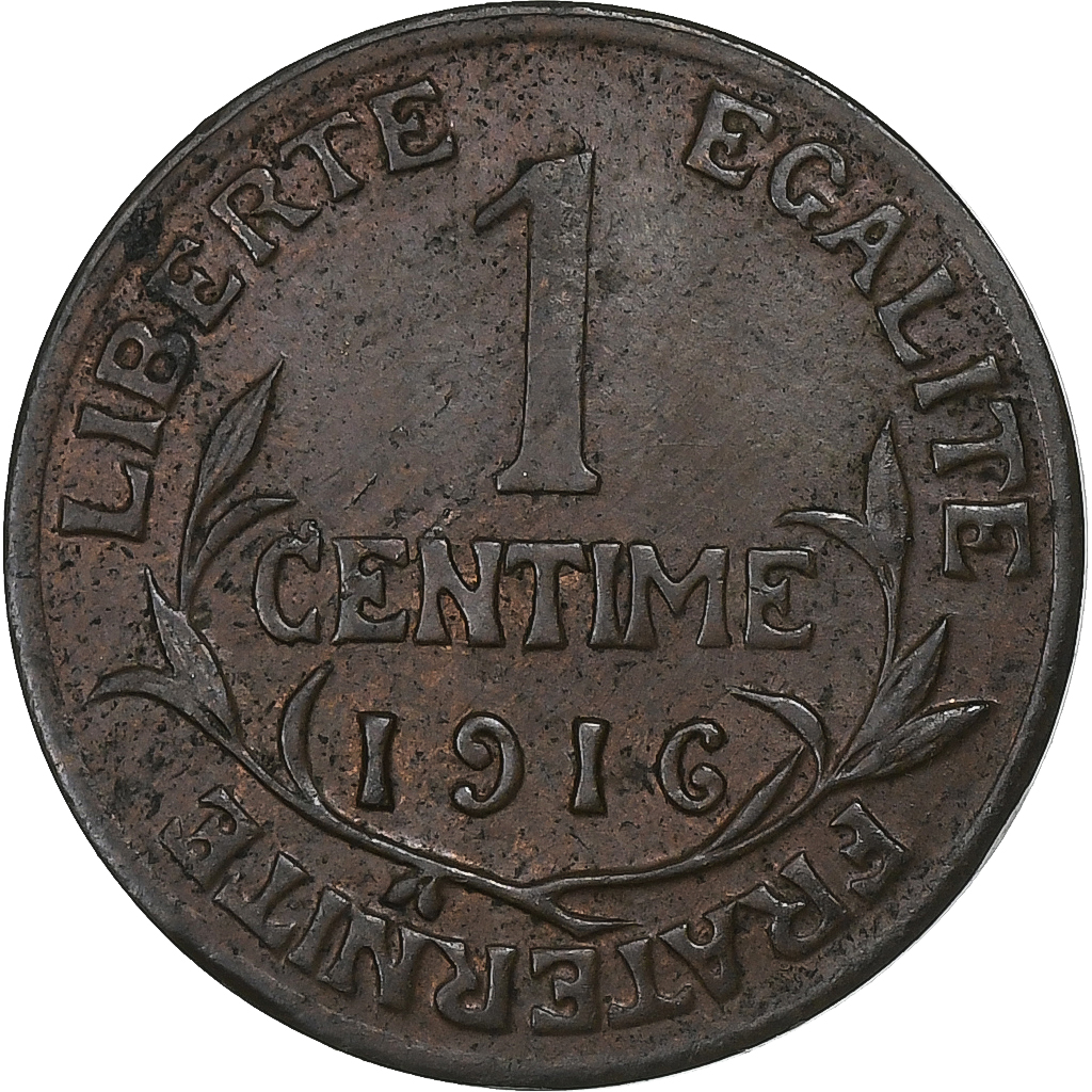 France, Centime, Dupuis, 1916, Paris, Bronze, , Gadoury:90, KM:840