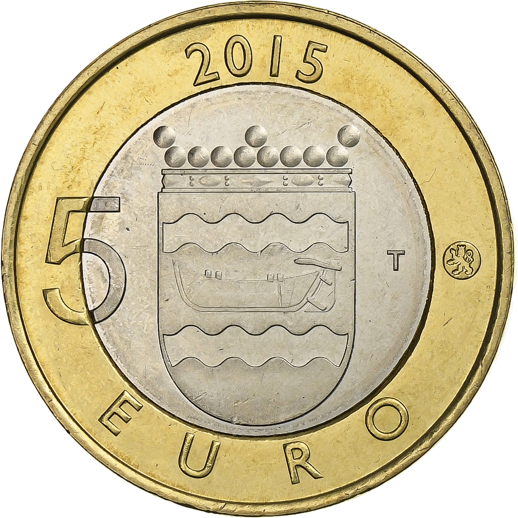 Finland, 5 Euro, 2015, Bi-Metallic, 