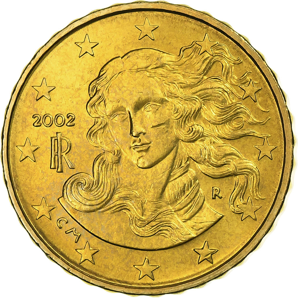 Italy, 10 Euro Cent, 2002, Rome, Brass, , KM:213
