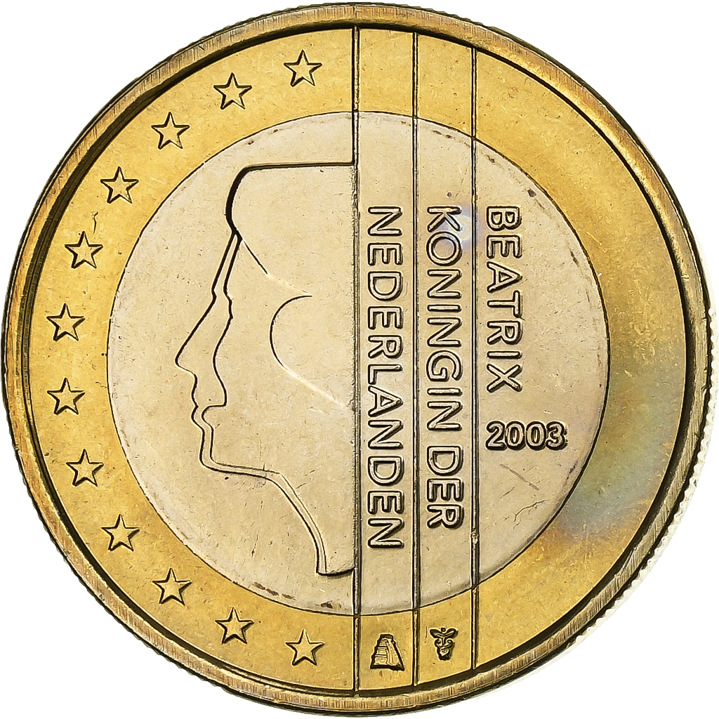 Netherlands, Beatrix, Euro, 2003, Utrecht, Bi-Metallic, , KM:240