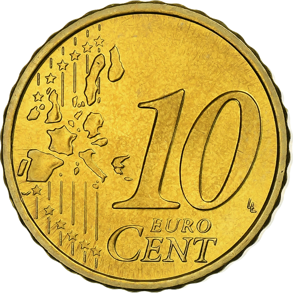 Finland, 10 Euro Cent, 2003, Vantaa, Brass, , KM:101